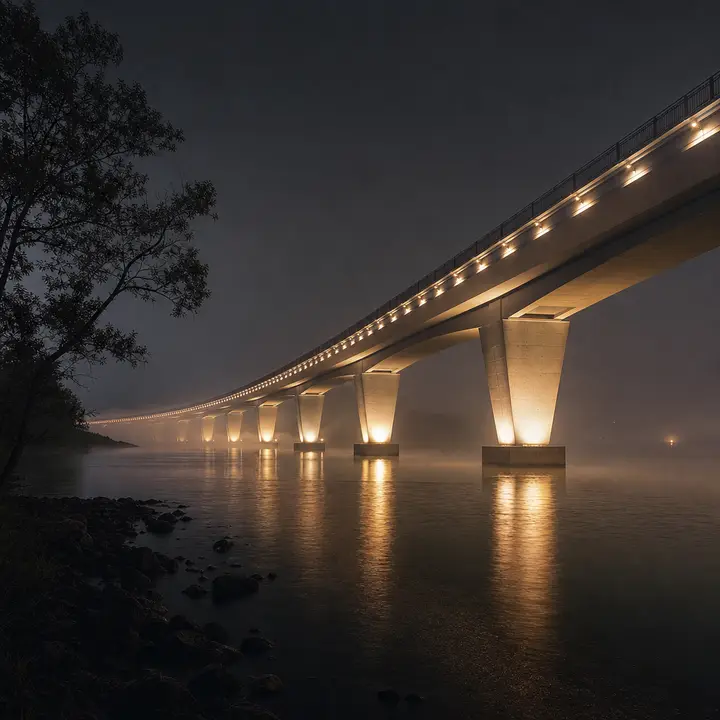 湖面灯桥